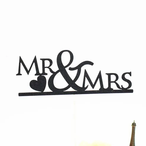 1pc Multi Colors MR & MRS Love Wedding Cake Flag Topper Cake Flags For Birthday Wedding Anniversary Party Cake Baking Decor