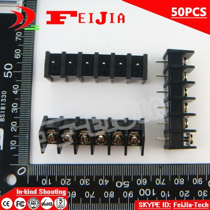 50PCS 35-8.25-6P / 35 8.25mm 6Pin Barrier Terminal Block Screw Terminal Block Pitch 8.25mm Terminal Block Free Shipping