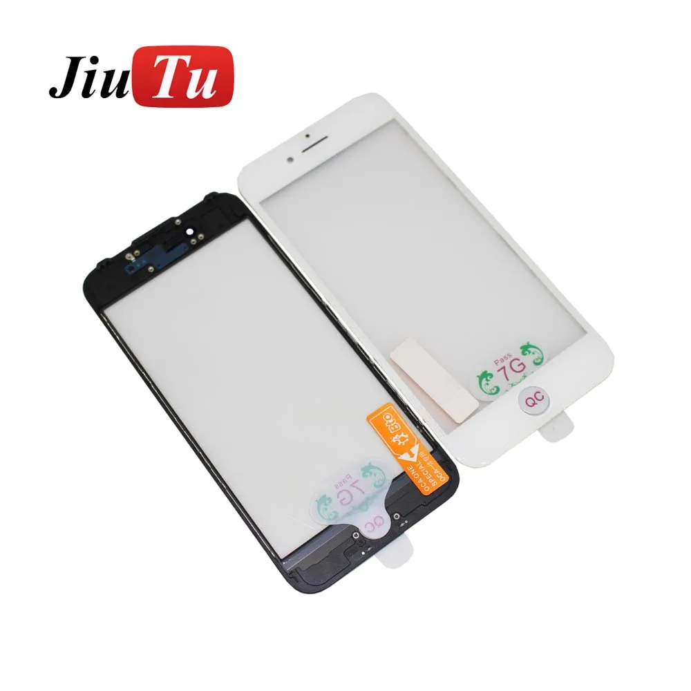 Verre avant avec cadre de lunette en Film OCA, pour iPhone 8G 8 Plus 7G 7 Plus 6S 6S Plus 6G 6 Plus, réparation LCD reconditionné Jiutu