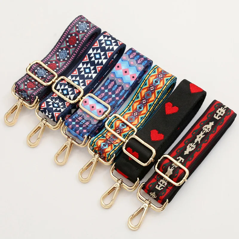 Rainbow Belt Bag Straps Nylon for Women Shoulder Messenger Bags Adjustable Wide Strap Parts for Accessories O bag Handle Handbag