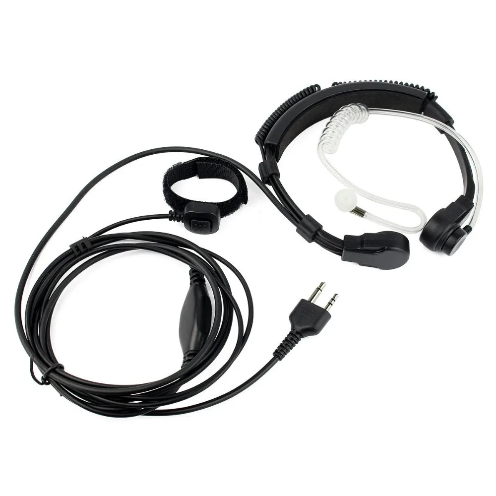 10xThroat Vibration Mic Headset Earpiece Mic PTT For Midland Two Way Radio GXT255 GXT250 GXT1000VP4 GXT1050VP4 LXT500VP3