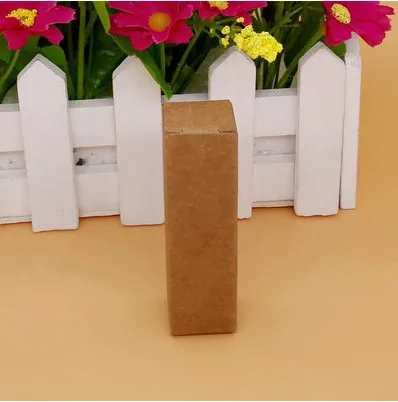 

DHL 800Pcs 2*2*7cm Brown Kraft Paper Lipstick Perfume Cosmetic Nail Polish Gift Event Packaging Box Essential Oil Bottle Boxes