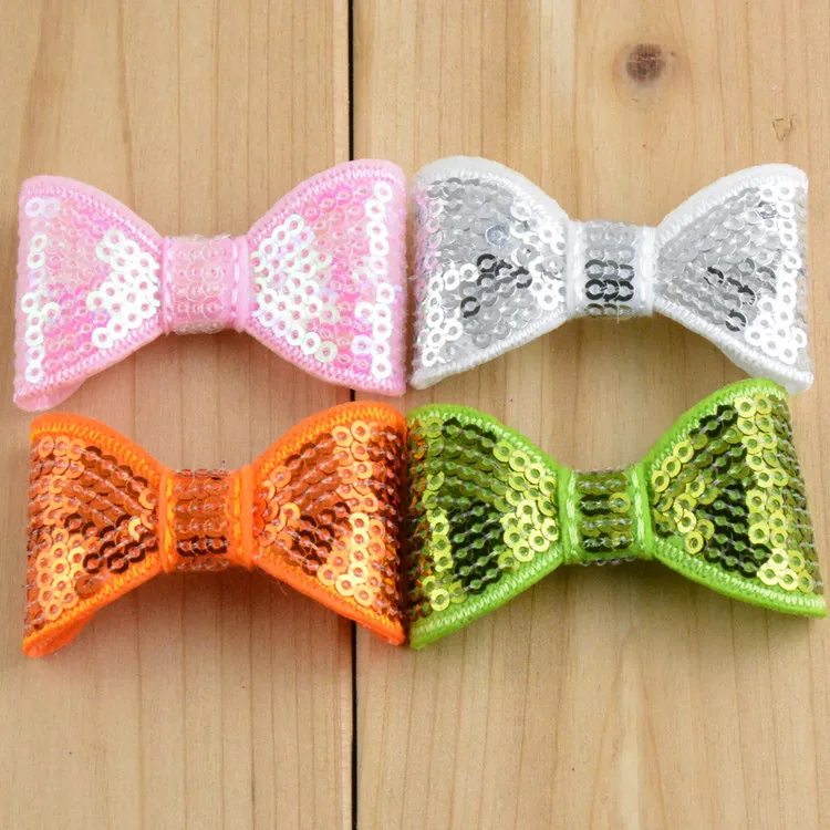 100 pcs/lot , Sequin Bows Appliques - Wholesale 2\