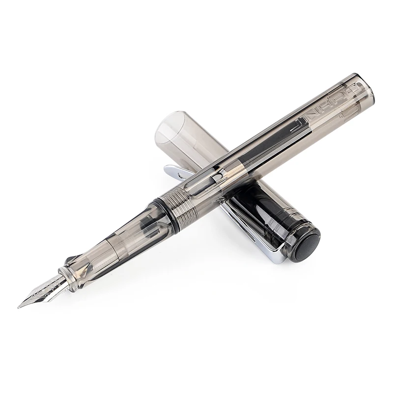 Creative Student Transparent Plastic Fountain Pen 6 Colors 0.5mm Ink Pens for School Office Business Writing Stationery