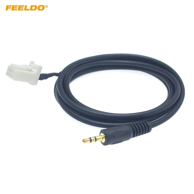 FEELDO Car 3.5MM Male Jack AUX-IN Socket Audio Cable for Suzuki SX4 Grand Vitara Swift Jimny Extension Wire Adapter #HQ6053