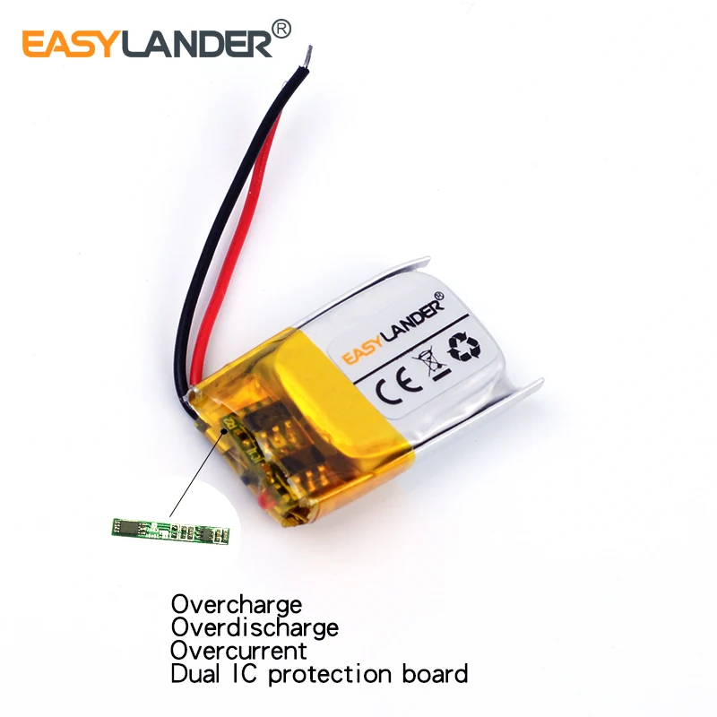 3.7V 90mAh 501221 قابلة للشحن ليثيوم بوليمر بطارية ليثيوم أيون ل سماعة رأس بخاصية البلوتوث ماوس سوار ساعة معصم 051221 481221