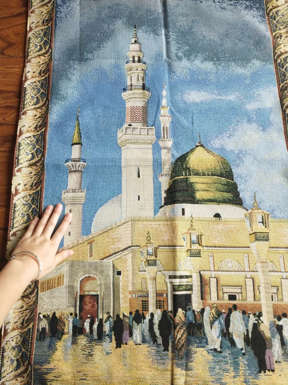 65x102cm Belgian Mecca Mosque Picture Wall Tapestry Moroccan Decor Hanging painting Fabric Goblen Wandkleed Wall Carpet Cloth