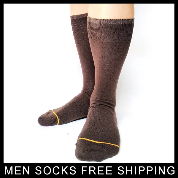 Brand Mens Cotton Socks Stockings Sexy Coffee Solid Male Formal  High Quality Gentlemen Winter Sox for Leather Shoes