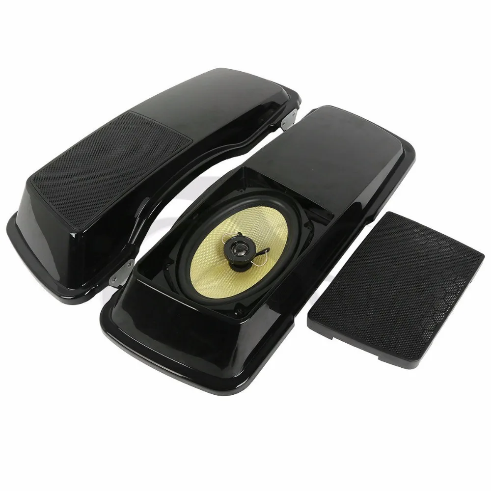 

6"x9" Saddlebag Lids w/ speaker For Harley Touring Electra Glide Street Glide Road King 1994-2013 FLTR FLHR Black