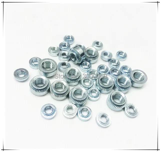 S-M8-1/S-M8-2 Metric PEM Zinc Plated Carbon Steel Pressure Riveting Self Clinching Nut 200pcs/lot