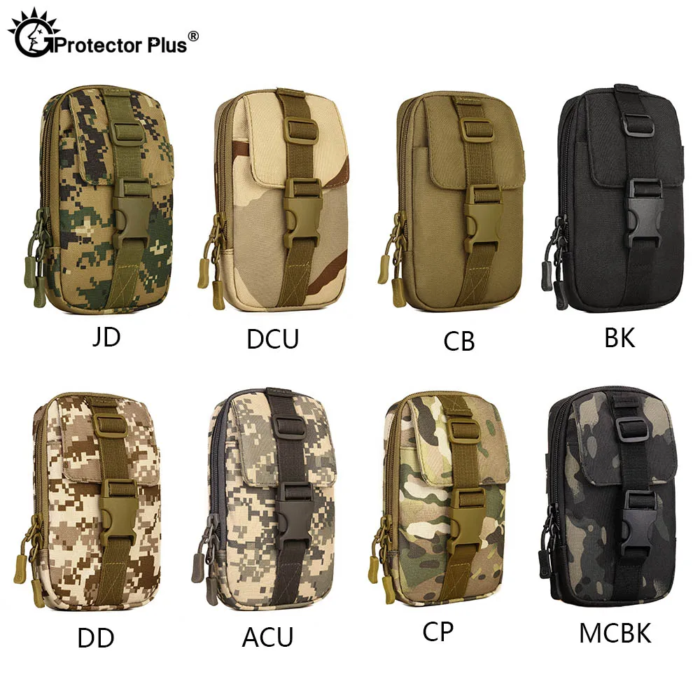 PROTECTOR PLUS Molle Accessory Bag Tactical 6 Inches Phone Pouch Outdoor Fishing Climbing Tool Bag Multi-purpose Bags