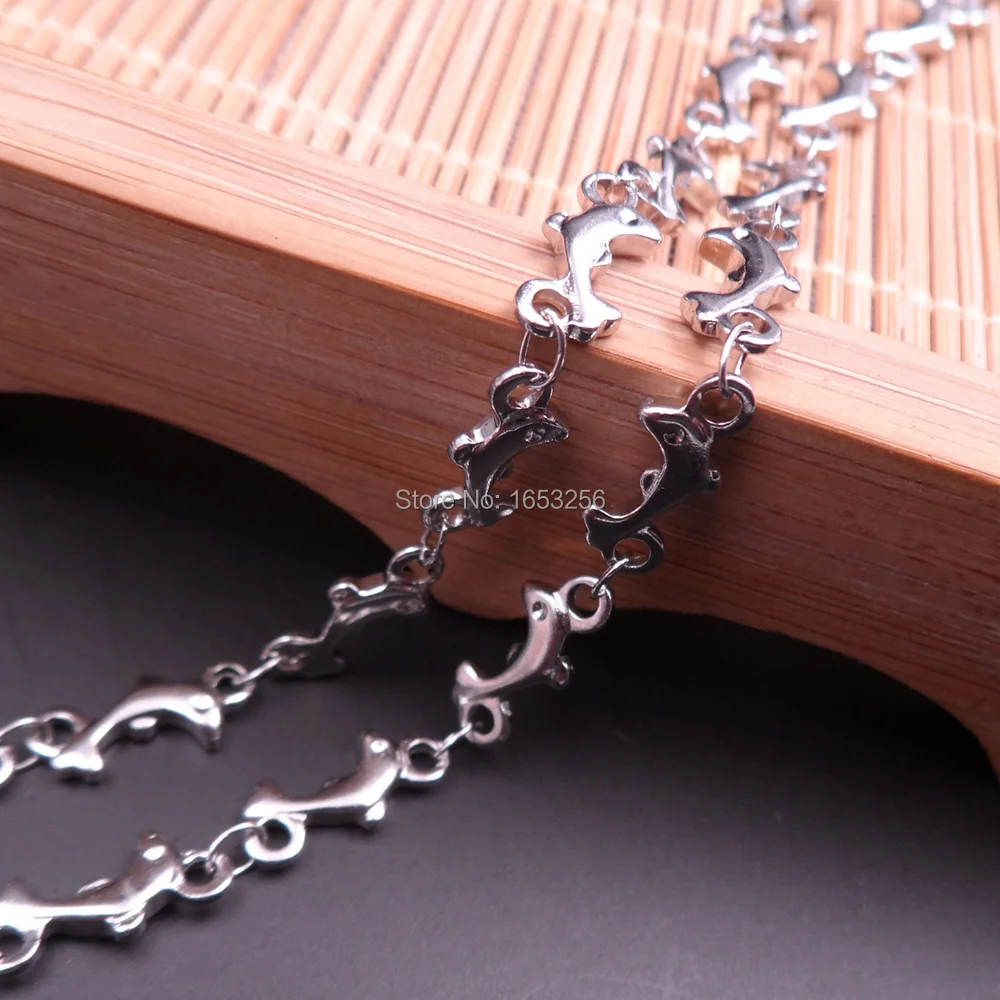 10 Meters /bag Shiny Fashion Stainless Steel  joint dolphins  Link Chain Jewelry Finding /Marking Chain DIY