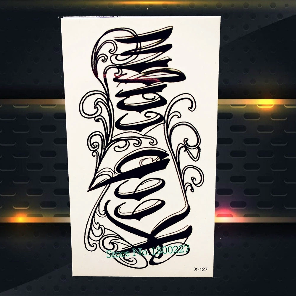 1PC Hot Sale Cool Guns Design Temporary Tattoo Stickers PAQ-084 Fake Waterproof Tattoo Paste Sexy Girls Tattoo Women Black Gun