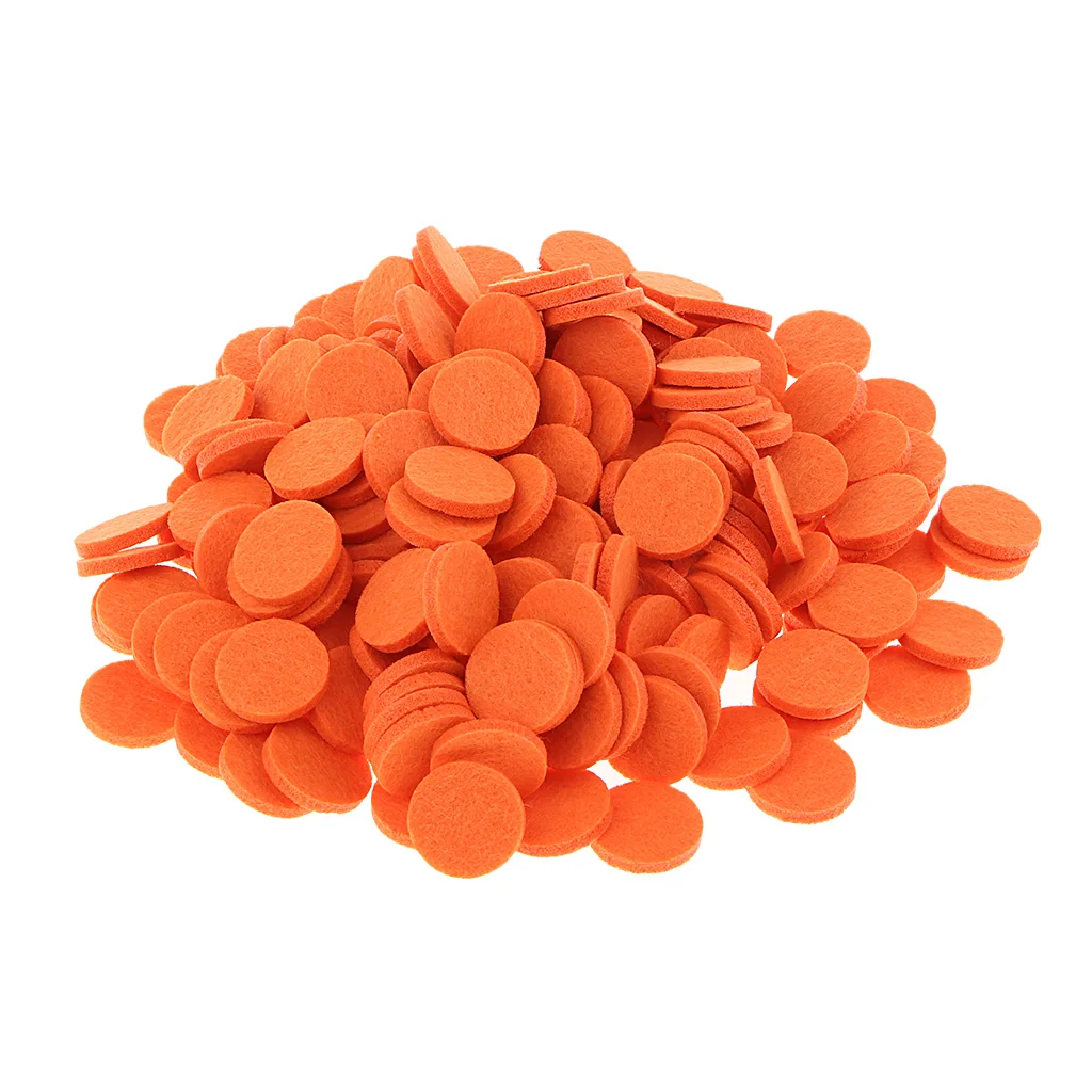 200Pcs 21mm Oil Pad Felt Pads Round Refill Pads for 25mm Perfume Locket Essential Oil Diffuser Locket Pendant Necklace Car Vent