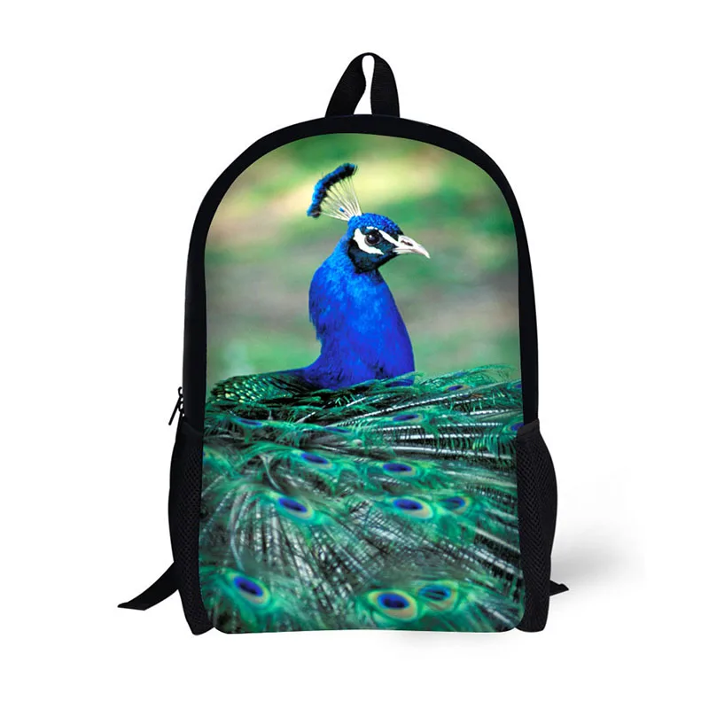 

cheap school bag Fashions 3D Animal bird prints School backpack Children Boys Girls high school book bag for teens