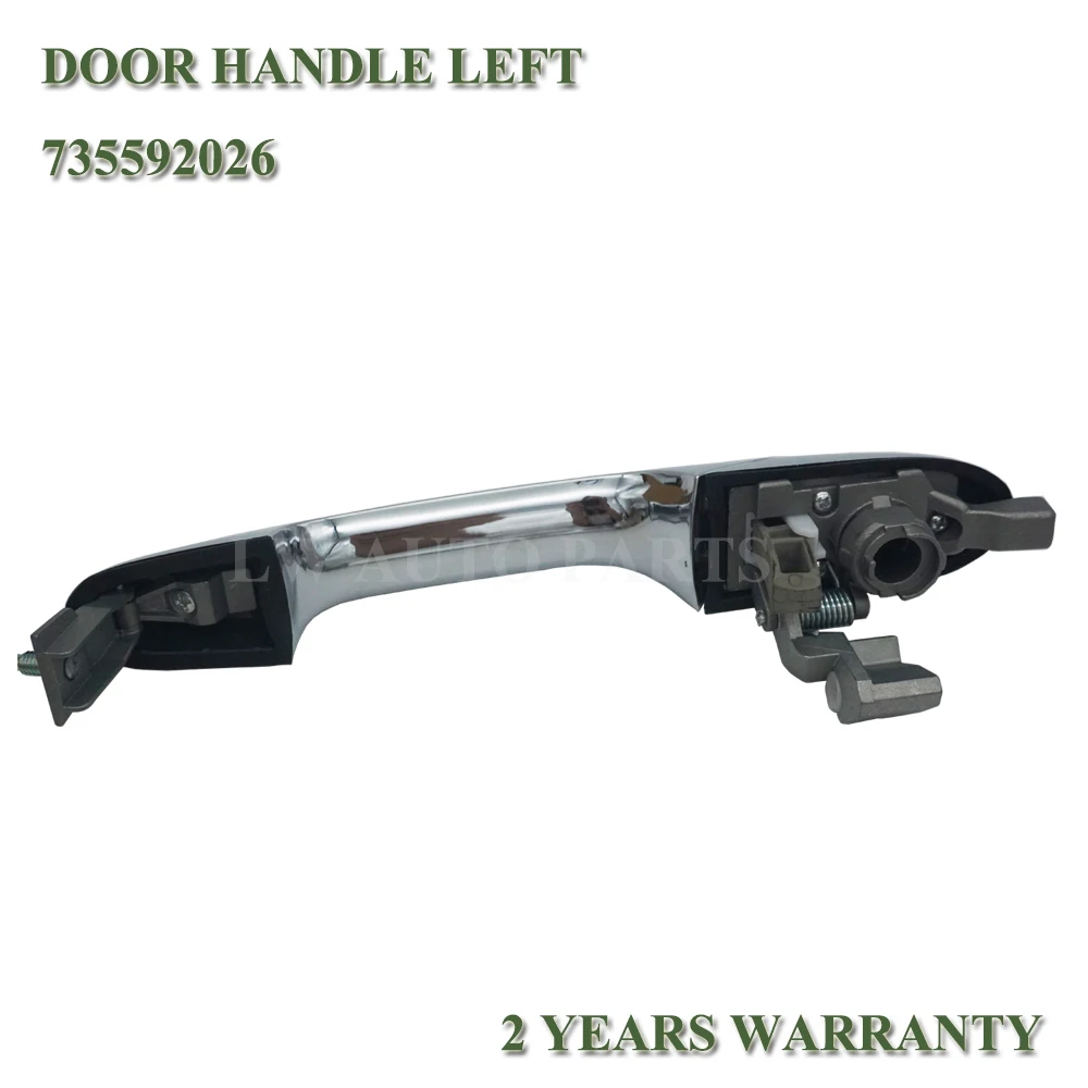 Outdoor Handle Left Side New Car Outer Door Exerior Handle Fits For Fiat 500 Chrome 735592026 735485872