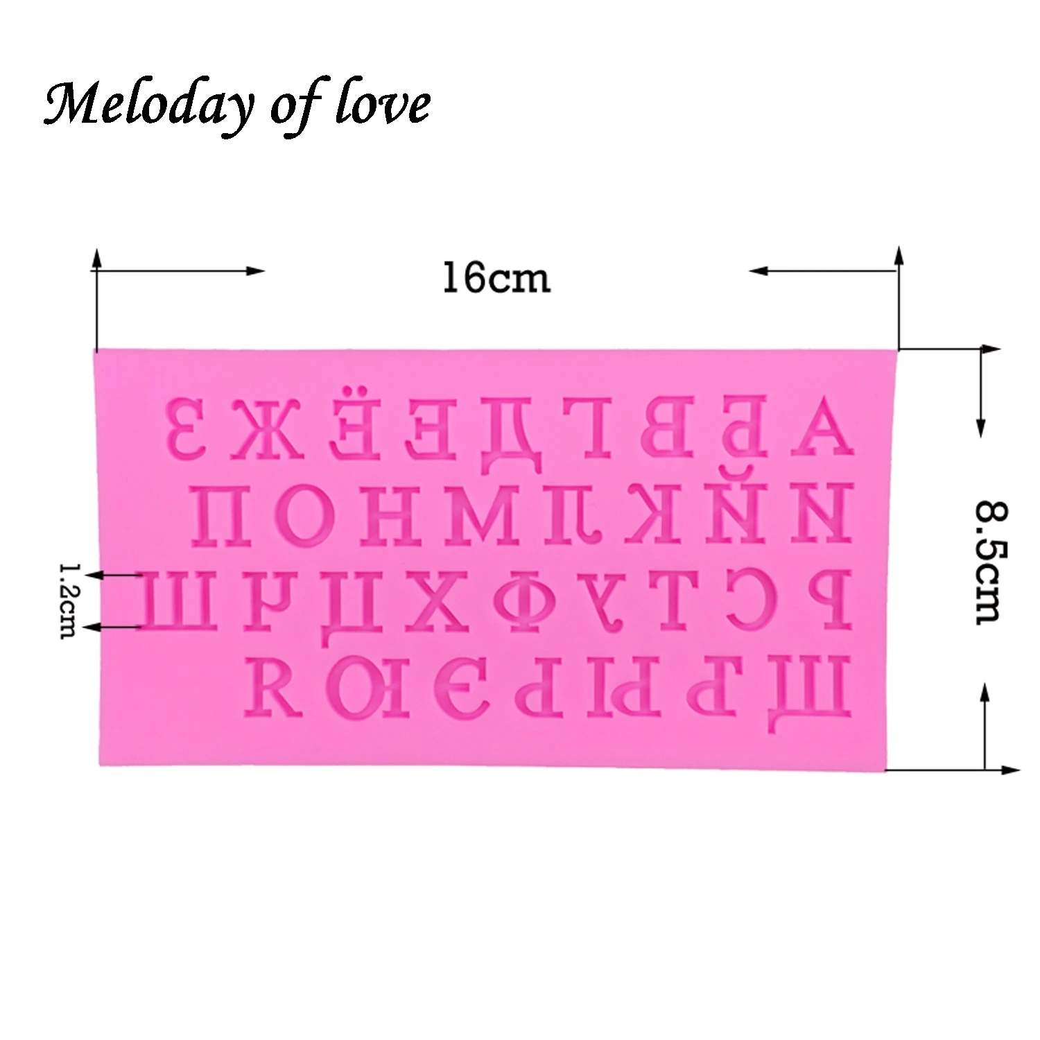 Hot-Sale Russian alphabet letter chocolate Party cake decorating tools DIY alphabet baking molds fondant silicone moulds T0225