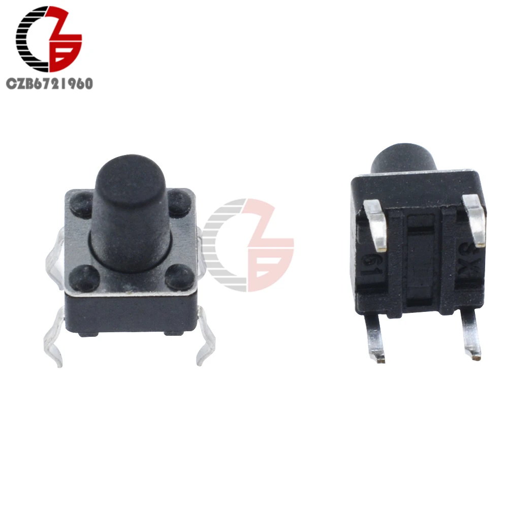 100PCS 6x6 3.1mm-13mm SPST Mini Micro Momentary Tactile Push PCB Button Switch