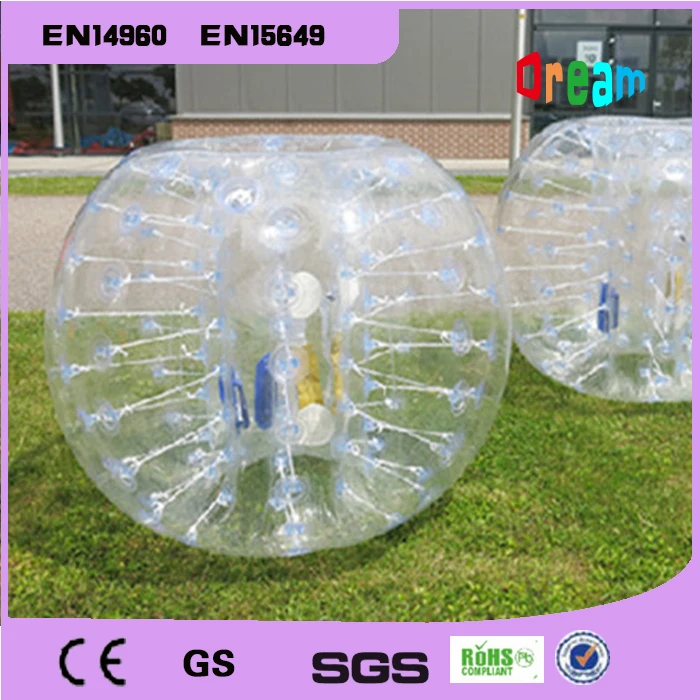 Kostenloser Versand TPU Transparent 1,5 m Aufblasbare Stoßstange Ball Menschliche Klopfer Ball Blase Fußball, Menschliche Hamster Ball für Erwachsene Parteien