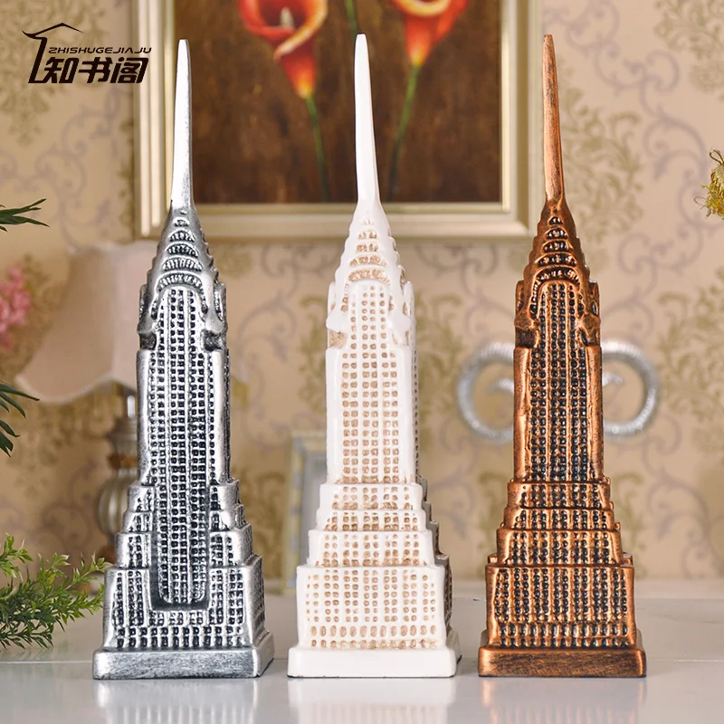 American skyscraper Chrysler Building Decoration Resin Crafts furnishings famous building models