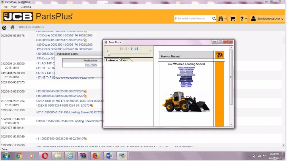JCB Service Manuals 2017 NEW for SPP 1.18.0001 and 2.00.0004 +KEYGEN