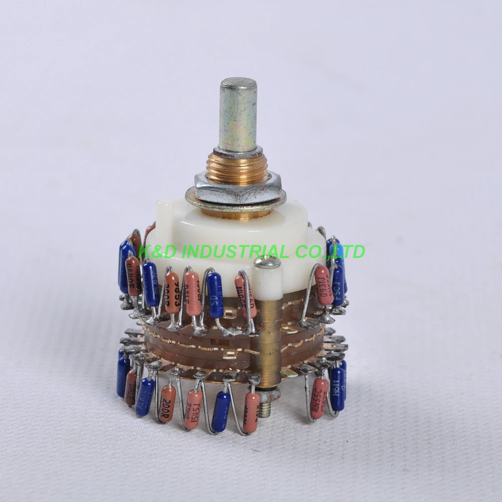 

1pc 2P 23 Step DALE Attenuator Volume Pot Stereo Potentiometer 10KY Fr Tube Amplifier