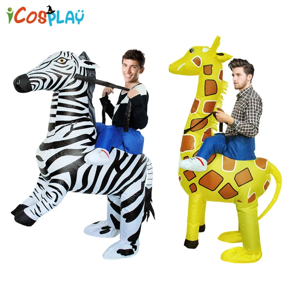 

Adult zebra giraffe inflatable suit cute interesting stage performance party party dance