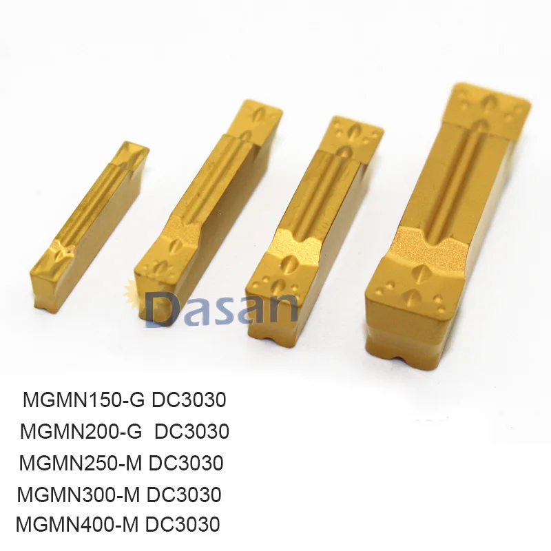 MGMN150-G MGMN200-G  MGMN250 MGMN300 MGMN400 M DC3030 10pcs Carbide Inserts Yellow Grooving Blade for Steel Procesing