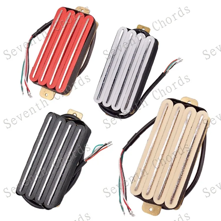 1 Stück Hot Rail 2-Dual Blade Humbucker-Tonabnehmer für E-Gitarre, 4-Draht-Tonabnehmer, 4 Farben, Gitarrenteile und Zubehör – Detail 1