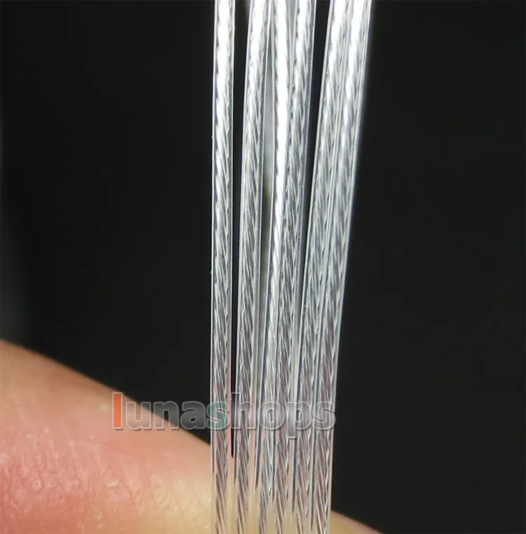 LN 004429   100 متر 30AWG Acrolink الفضة النقية 99.9% إشارة سلك كابل 7/0.1mm2 ضياء: 0.6 مللي متر DIY بها بنفسك سماعة سماعة كابل مخصص