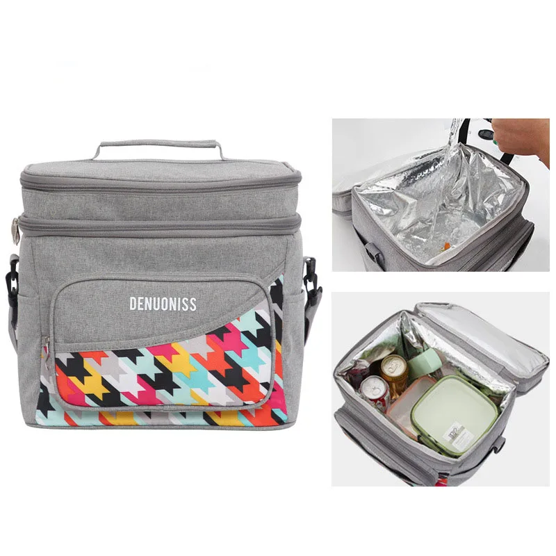 Insulated Waterproof Picnic Bag Oxford Insulated Cold Camping Thermal Cooler Insulated Lunch bag Leakproof Thermal Bento Bag