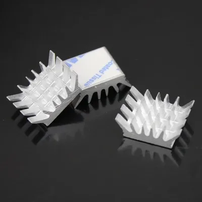 200 шт./лот теплоотвод алюминиевый теплоотвод для светодиодных транзисторов, ПК Вентилятор