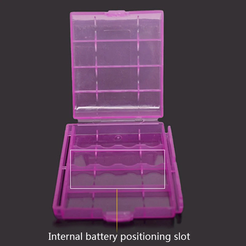 Verveguud caixa de plástico para bateria portátil, 5 peças, suporte de caixa de armazenamento para pilhas aaa/aa recarregáveis, cobertura total