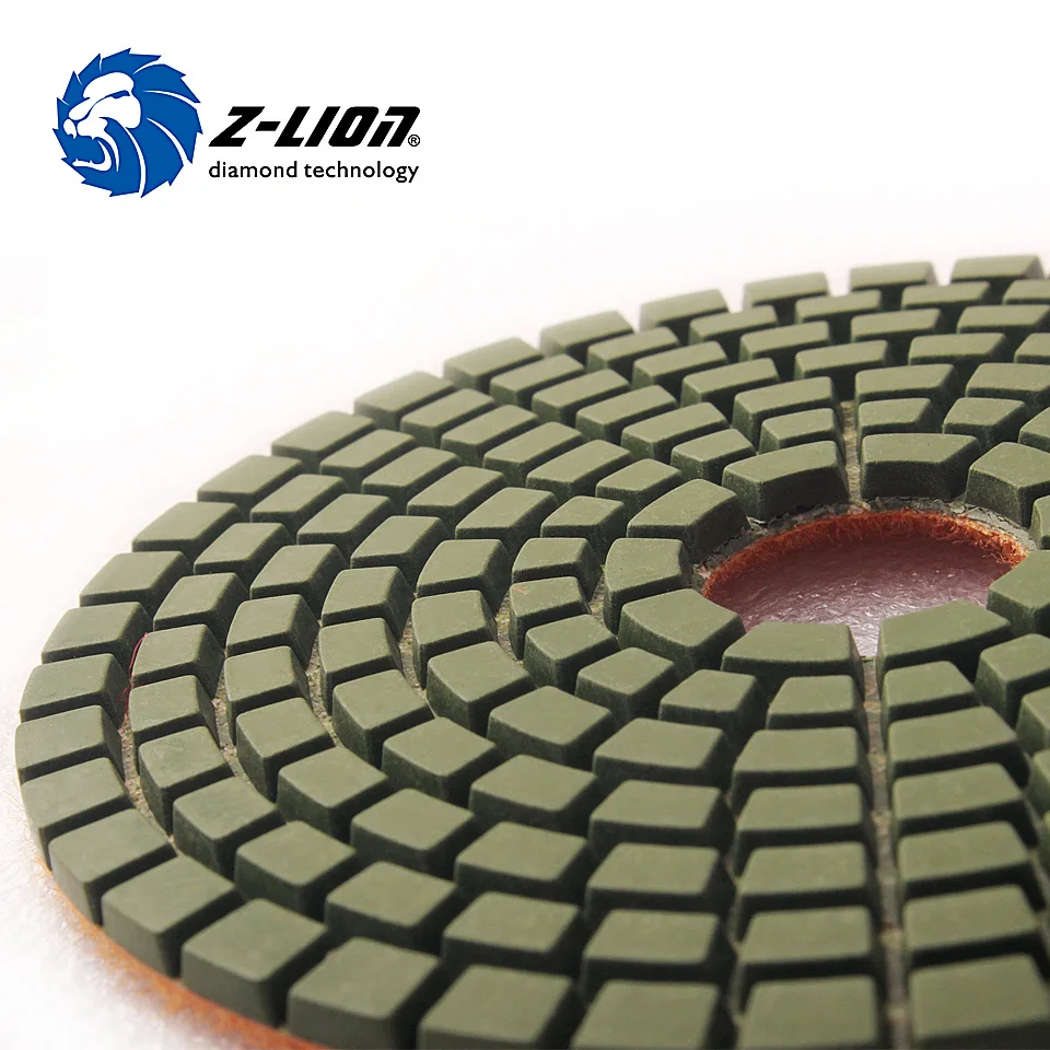 Z-LION 4 Inch 2 PCS Diamond Polishing Pad Granite Marble Wet Polishing Tool Sanding Disc High Quality 100mm Flexible Polish Pad