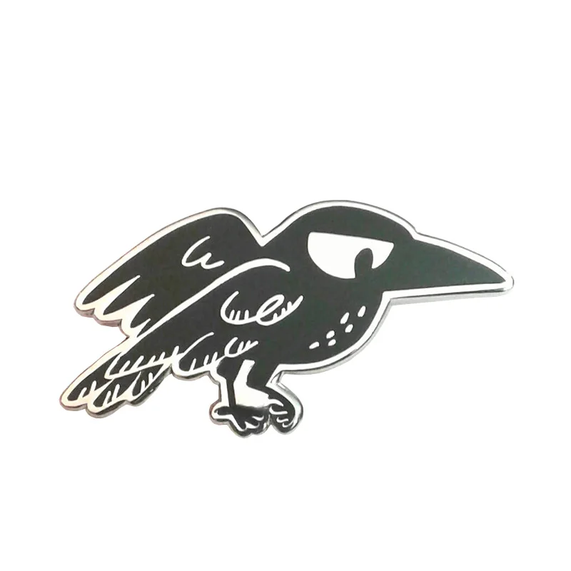 Black Crow Gothic Brooch Raven Accessories