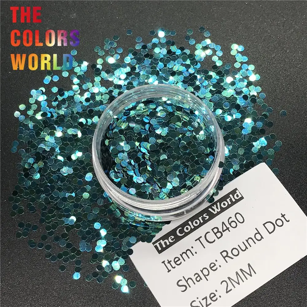 TCT-232 Round Dot Shape Texture Color 2MM Nail Glitter Nail Art Decoration Face Glitter Henna Tattoo Makeup Handwork Crafts DIY