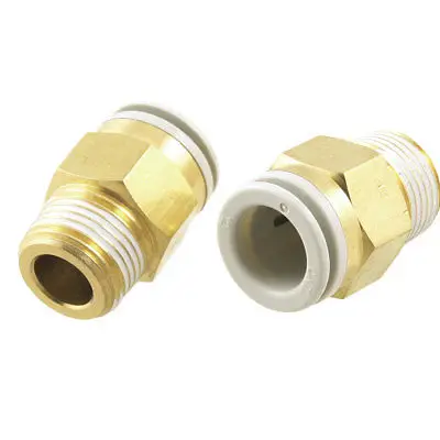 10 Pcs Push in to Connect Pneumatic Straight Fitting 3/8