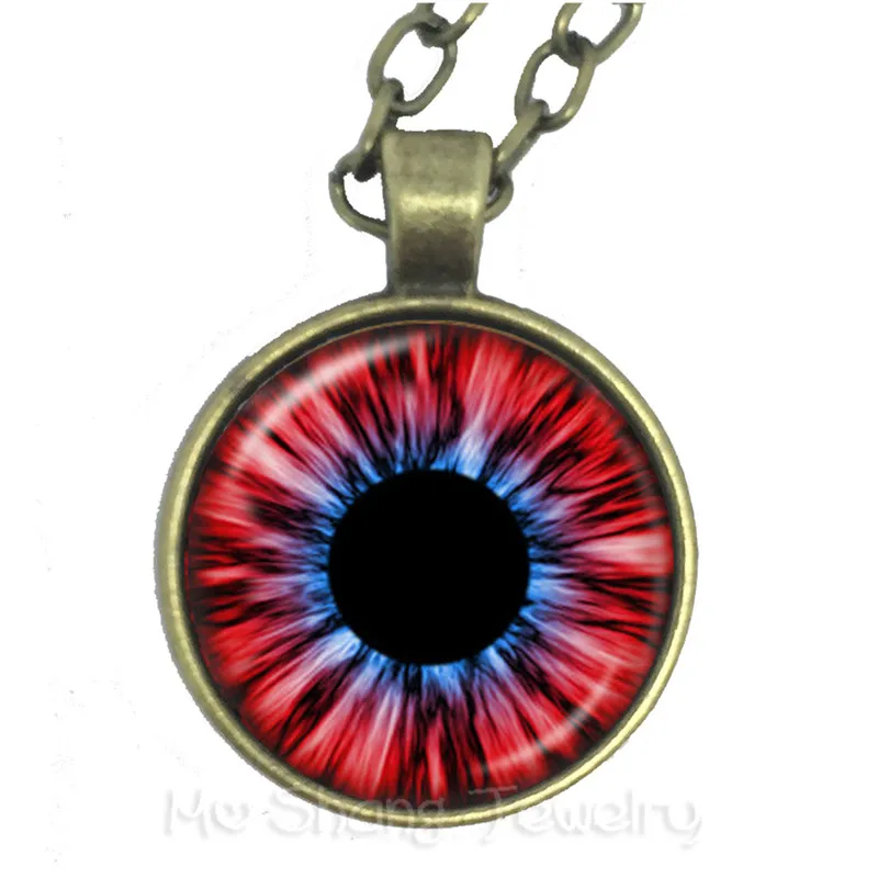 2018 New The Nice Pupil Pattern Necklace 25mm Glass Cabochon Pendant Necklace Gift For Best Friends