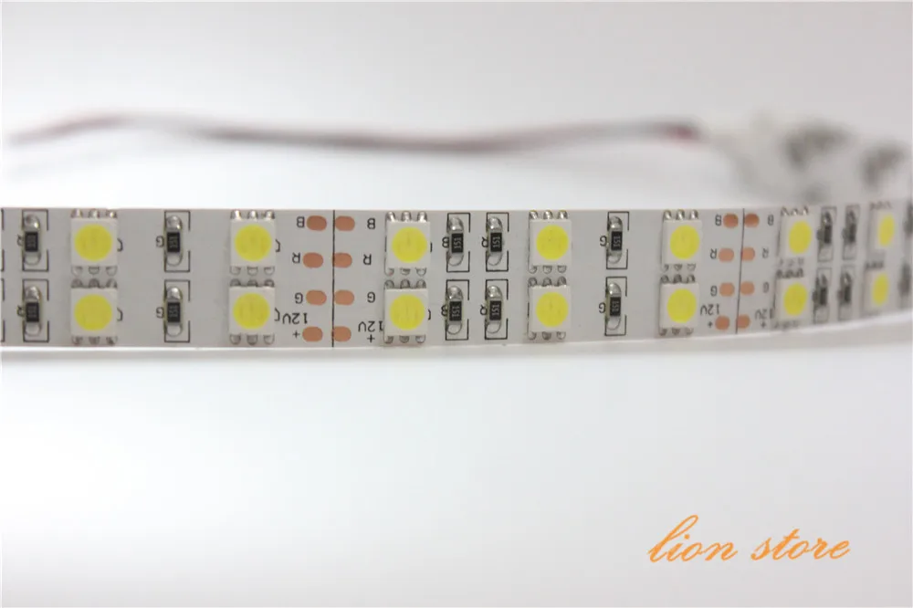 Imagem -02 - Dupla Fileira Led Strip Rgb Branco Branco Quente Não-impermeável 5050 Smd 120leds m 600led 5m