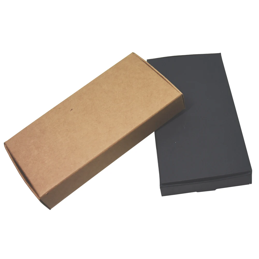 

13.3*6.8*1.8cm Brown/Black Gift Paper Box Cigarette Business Card Craft Paper Boxes Retail for Wedding Party DIY Gift Package