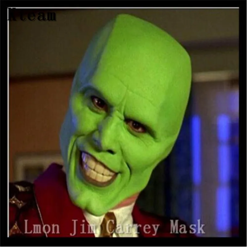 Famous Movie Scary Funny Clown Mask Jim Carrey Masks Halloween Adult Latex Joker Mask Movie Cosplay Toy Props Party Fancy Dress