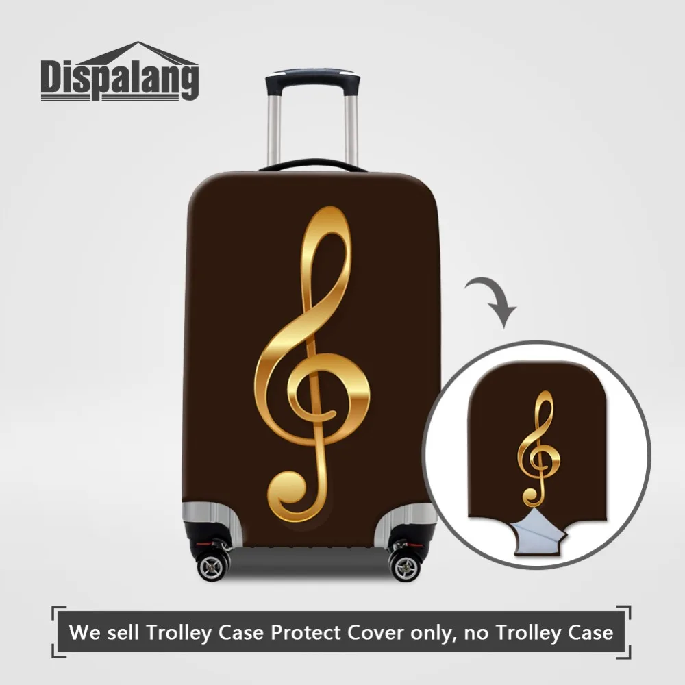 

Waterproof Dustproof Luggage Protective Cover For 18-32 Inch Musical Note Print Travel Bag Covers Thick Elastic Case On Suitcase