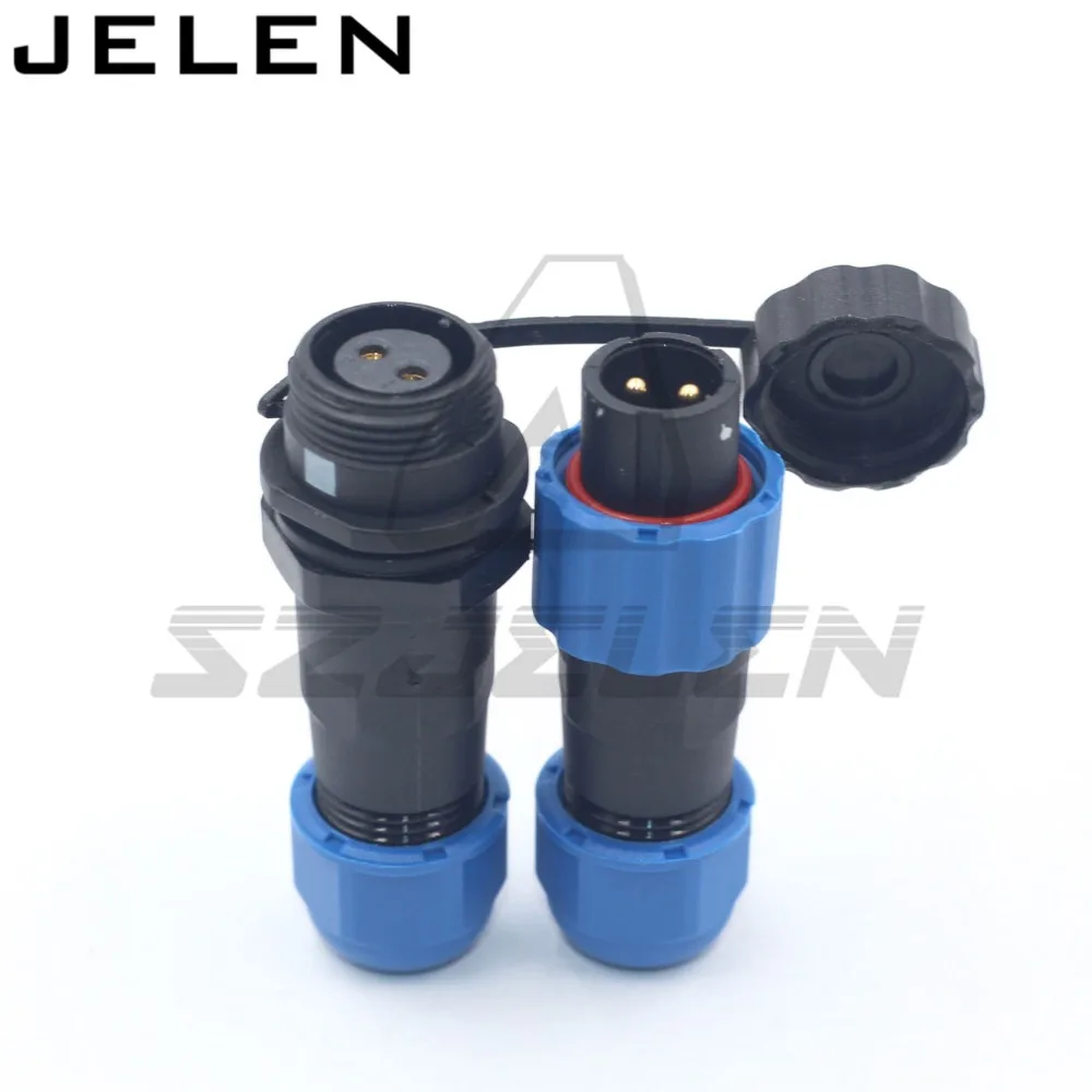 SD13 2pin 3 4 5 6 7pin Male and female connector, Outdoor waterproof connector, panel mount 12mm, LED power connectors ,IP68