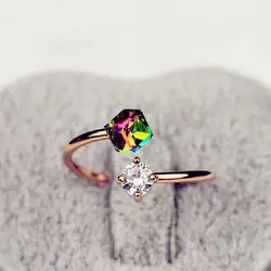 2020 New Brand Design Fashion Elegant Charm Austrian Crystal Infinite Wedding Ring Valentine's Day Gift