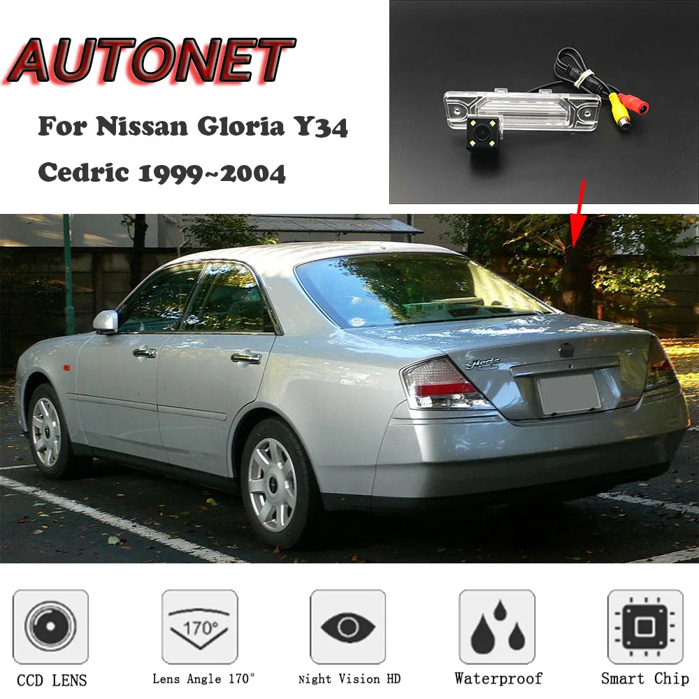 

AUTONET HD Night Vision Backup Rear View camera For Nissan Gloria Y34/Cedric 1999~2004 CCD/license plate Camera or Bracket