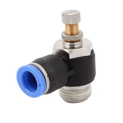 1/2BSP Thread Dia Tube Pneumatic Air Speed Control Valve Quick Fitting Connector