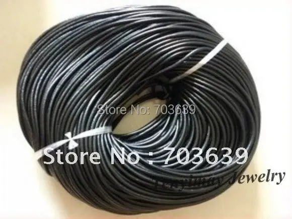 

Wholesale 50m/Lot 3mm Black Leather Cords For DIY Free Shipping