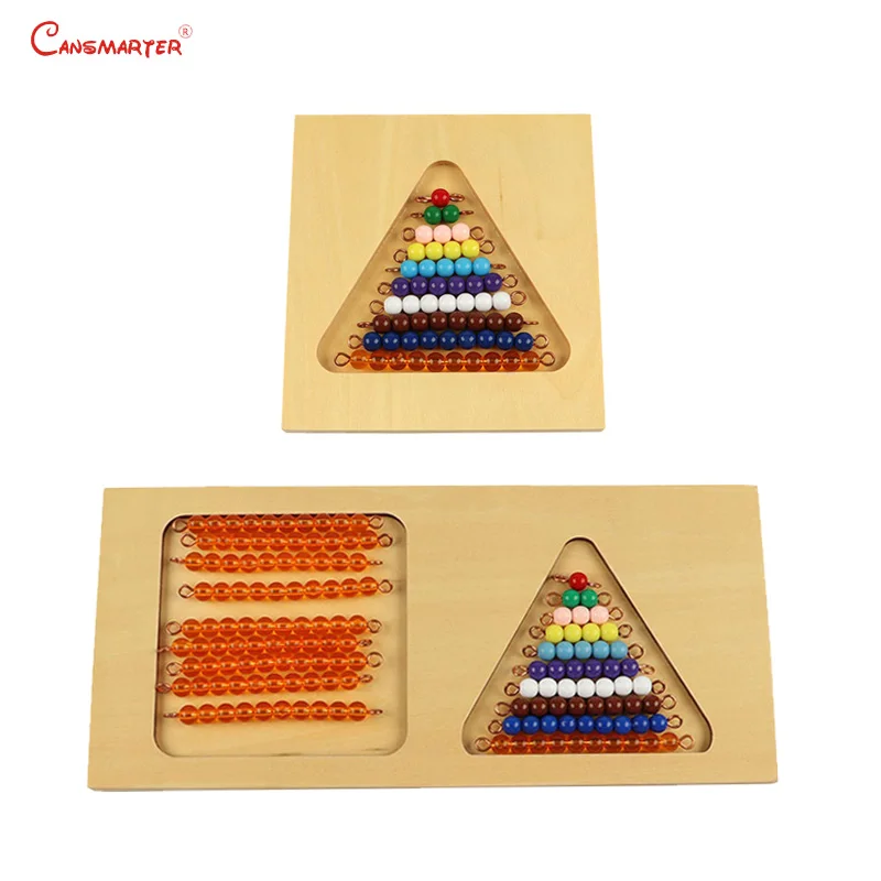 

Montessori Toys Materials Wooden Beads Board Practice Home Math Toy for Children Games Preschool MA094,96