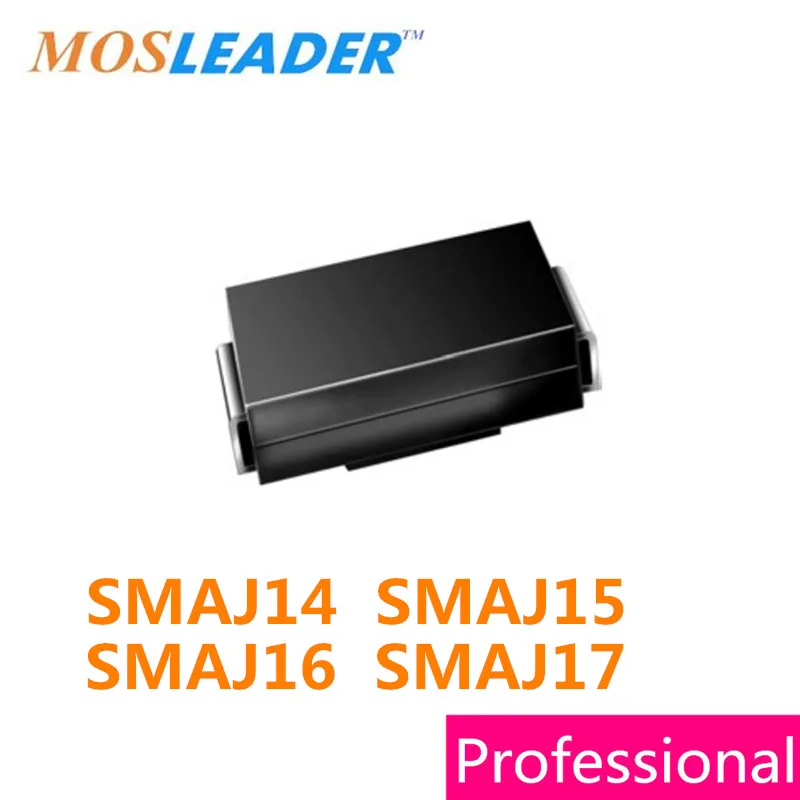 

Mosleader 500 шт. DO214AC SMA SMAJ14 SMAJ14A SMAJ14CA SMAJ15 SMAJ15A SMAJ15CA SMAJ16 SMAJ16A SMAJ16CA SMAJ17 SMAJ17A SMAJ17CA