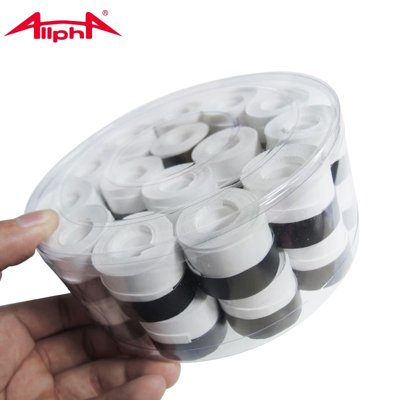 Allpha 30Pcs racchetta da Tennis Overgrip 0.55mm cena bastoncini sottili nastro impugnature da Badminton fascia antisudore nastri viscosità traspiranti